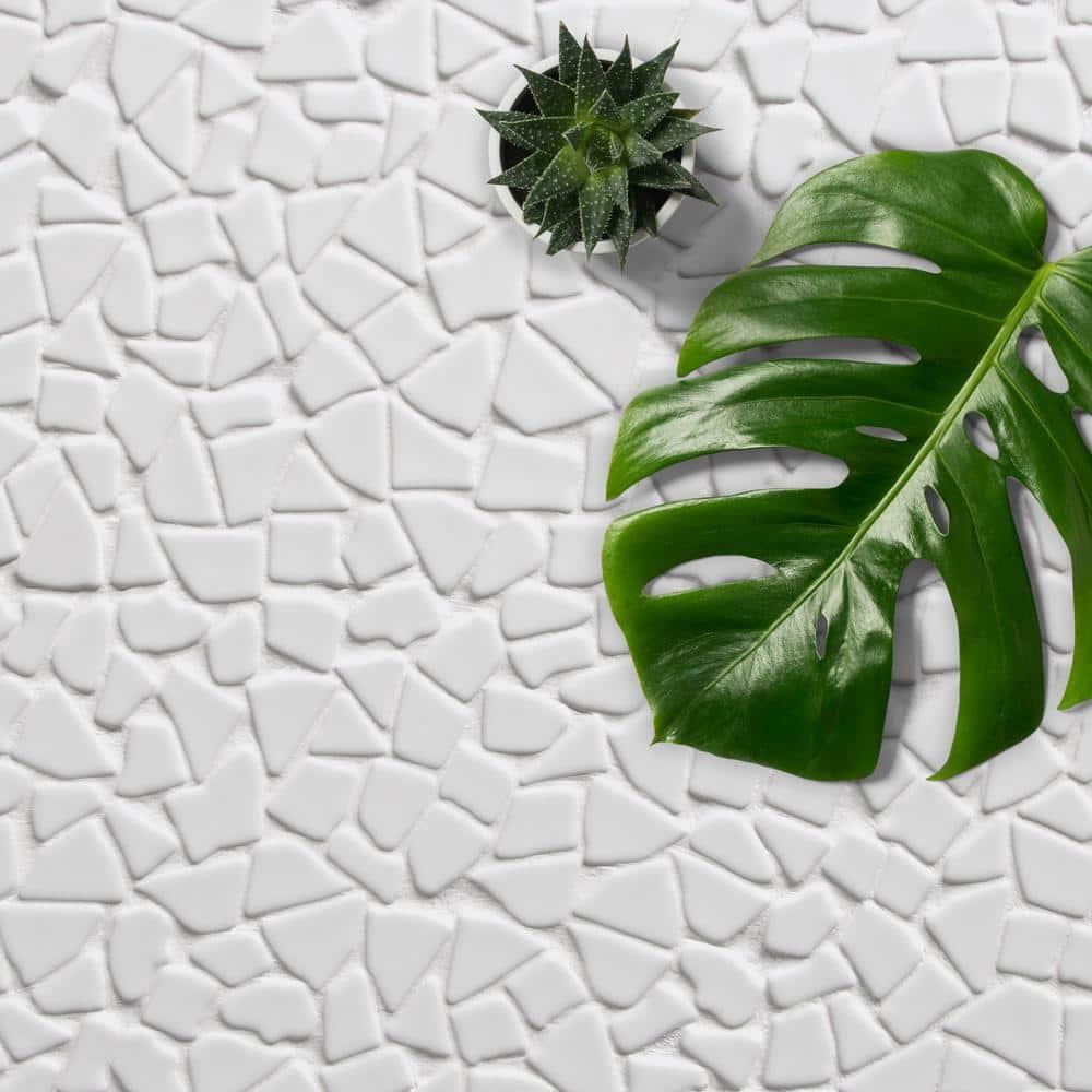 Sunwings 12" x 12" Pebble Recycled Glass Mosaic Floor & Wall Tile