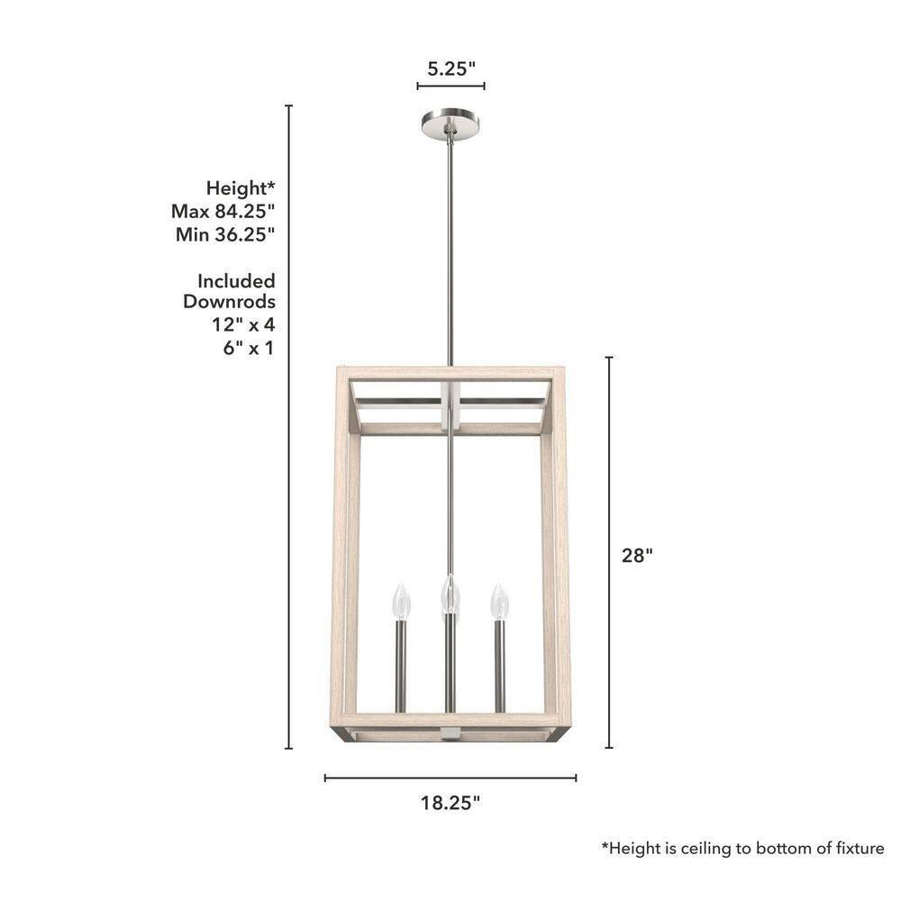 Hunter 18 Inch Squire Manor 4 Light Pendant Ceiling Light Fixture