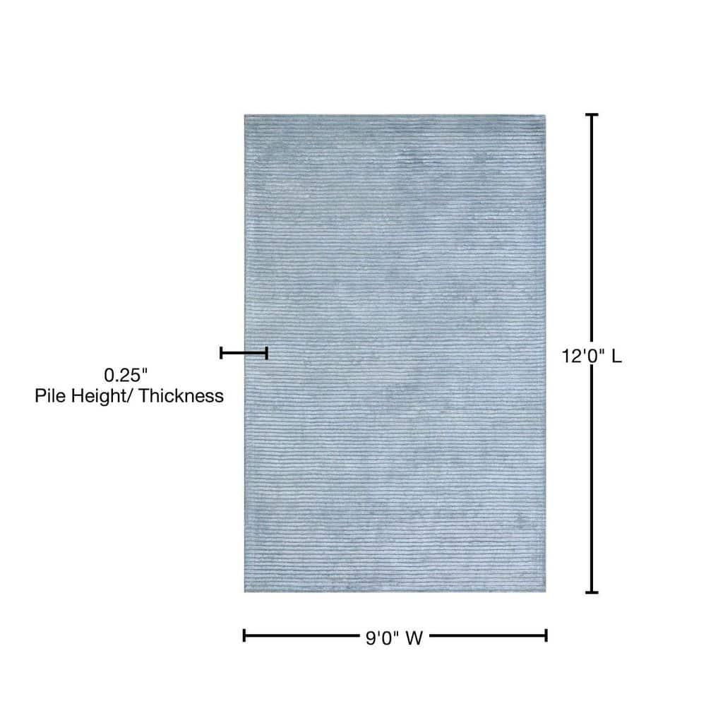 Pasargad Edgy Tufted Wool/Synthetic Blue Area Rug | Wayfair