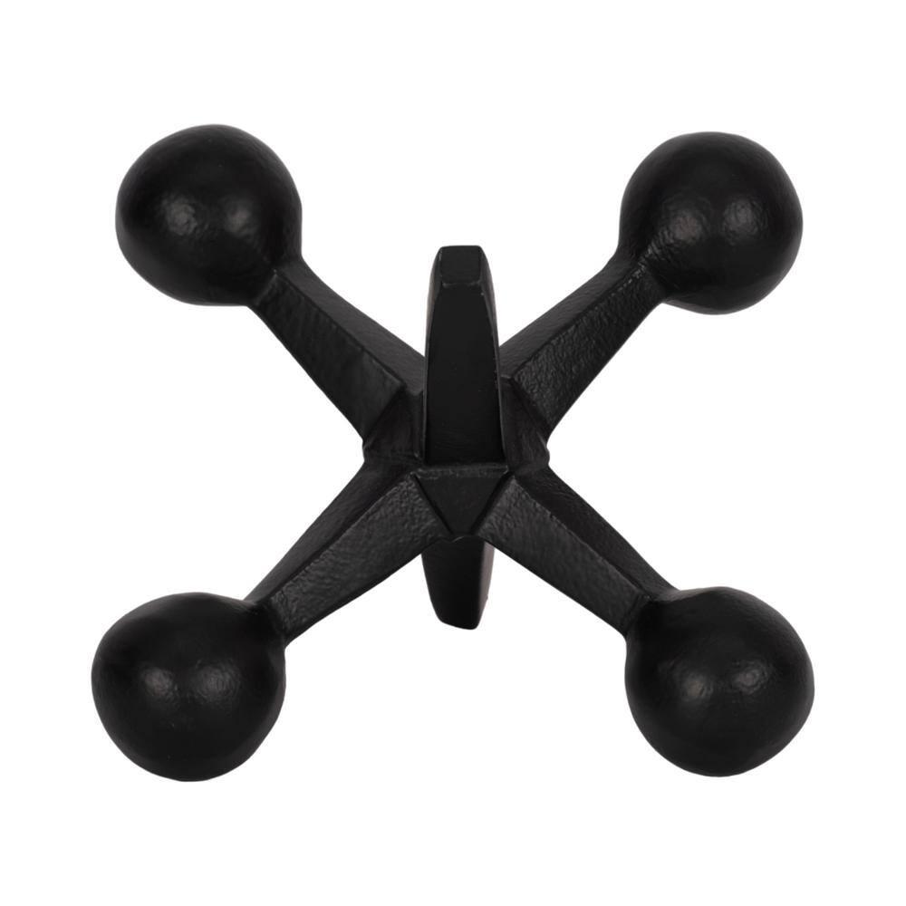 Sagebrook Home Creative Metal Jacks Sculpture for Room, Bedroom or Office Decor, Aluminum, Black 7 L x 5 W x 5 H Inches