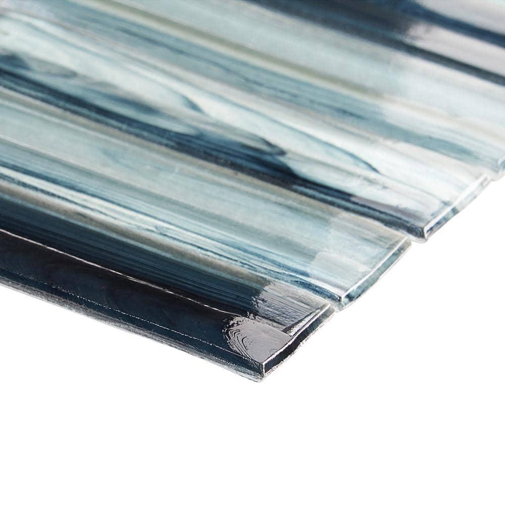 Tara Stacked 11.61" x 11.73" Molten Glass Mosaic Wall Tile (0.95 Sq. Ft. / Sheet)