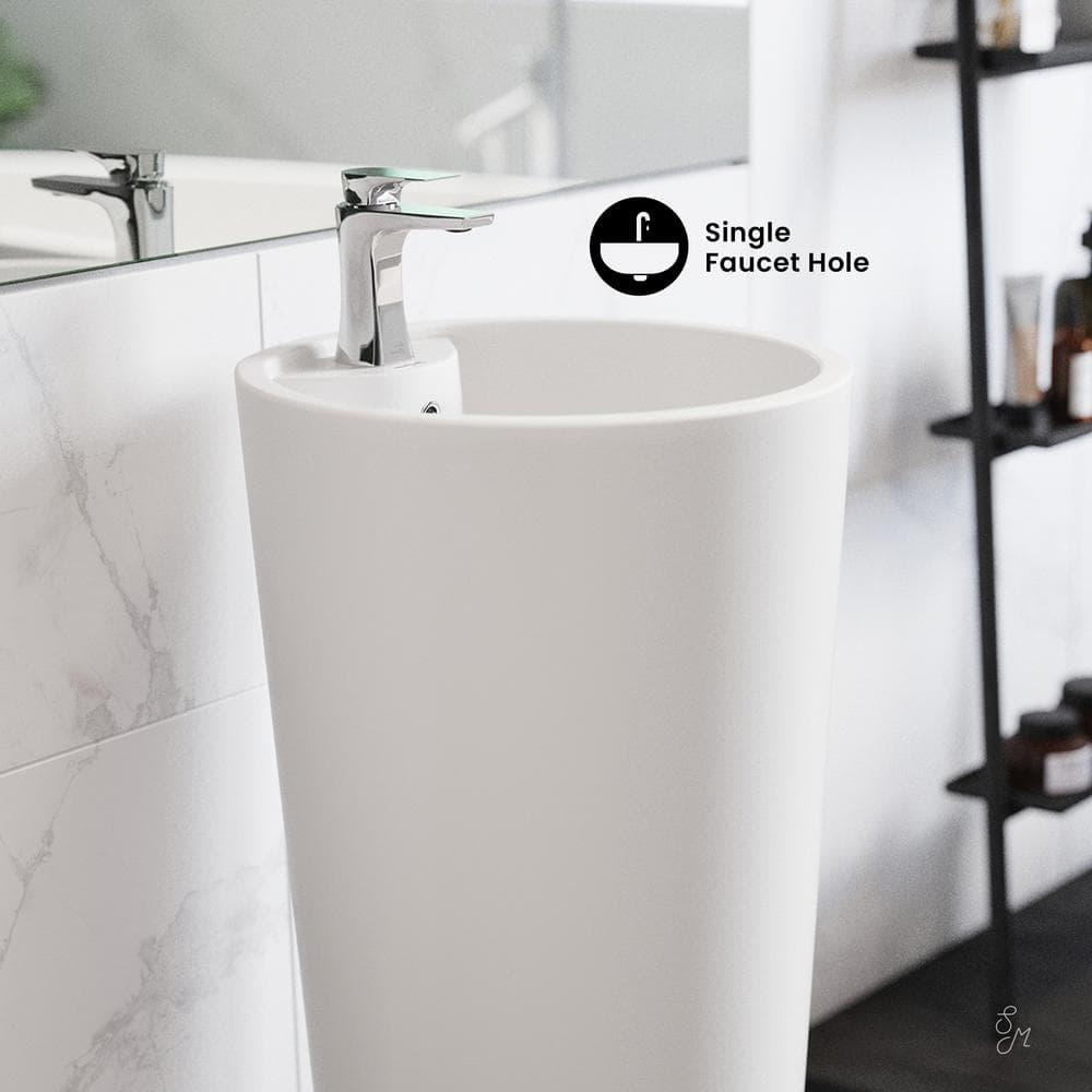 Monaco Circular Basin Pedestal Sink