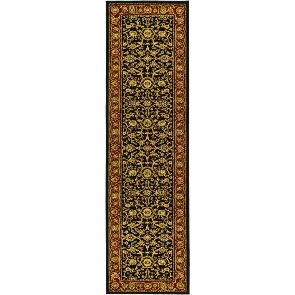 Lyndhurst LNH212 Power Loomed Runner Rug - Black/Red - 2'3"x22' - Safavieh