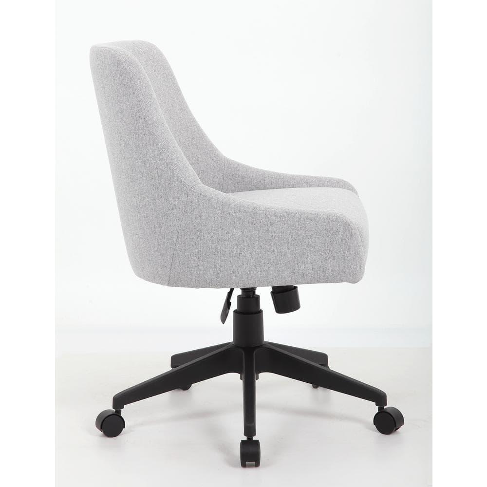 Boyle Desk Chair Gray: Boss Office Products, Molded Back, Pneumatic Lift, Nylon Base