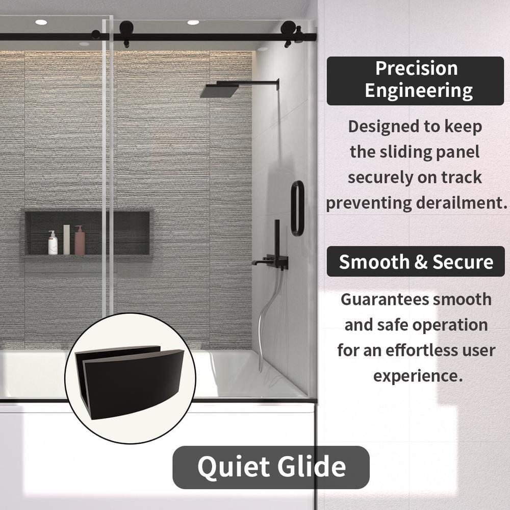 60'' - W x 60'' H Door Semi-Frameless Tub Door with