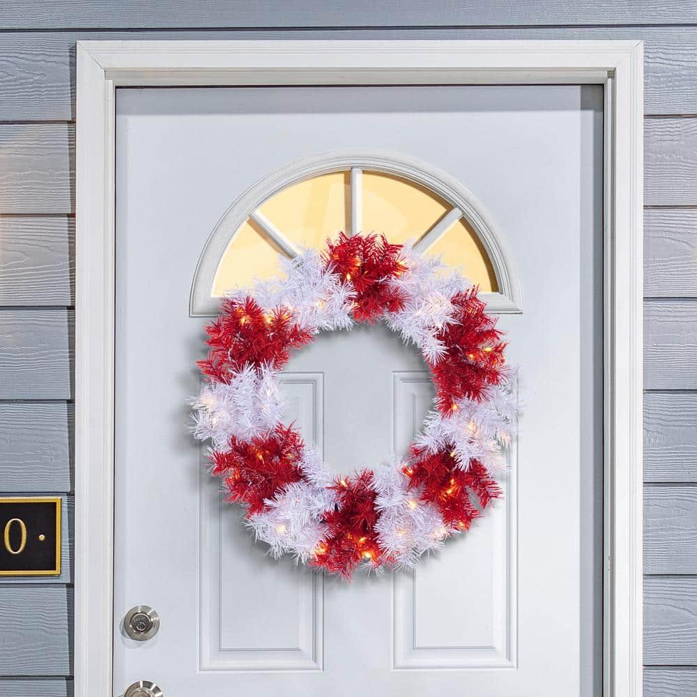 Sterling Tree Company 24 in. Pre Lit Dual LED Christmas Wreath