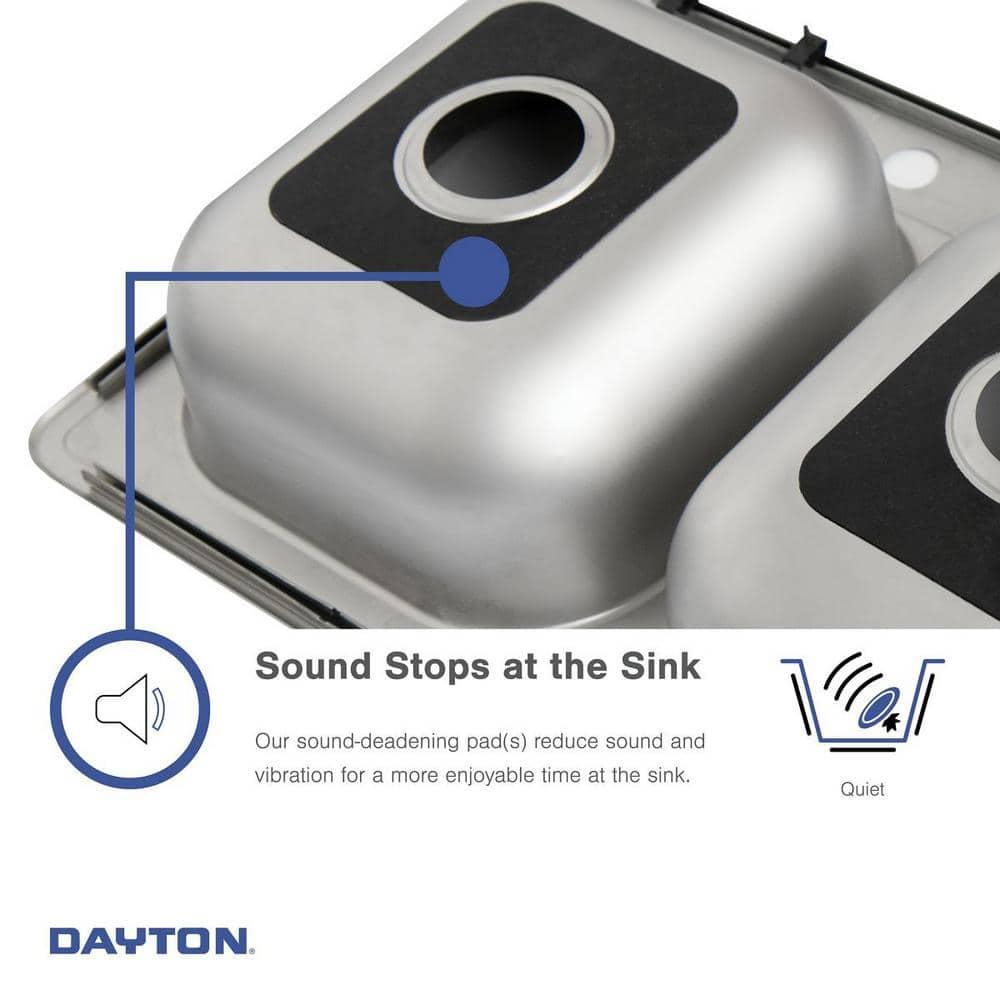 Dayton 25" L x 19" W Double Basin Drop-In Kitchen Sink