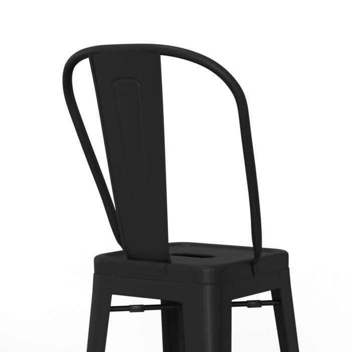 Simpli Home Fletcher Counter Stool with Metal Frame (Set of 2)