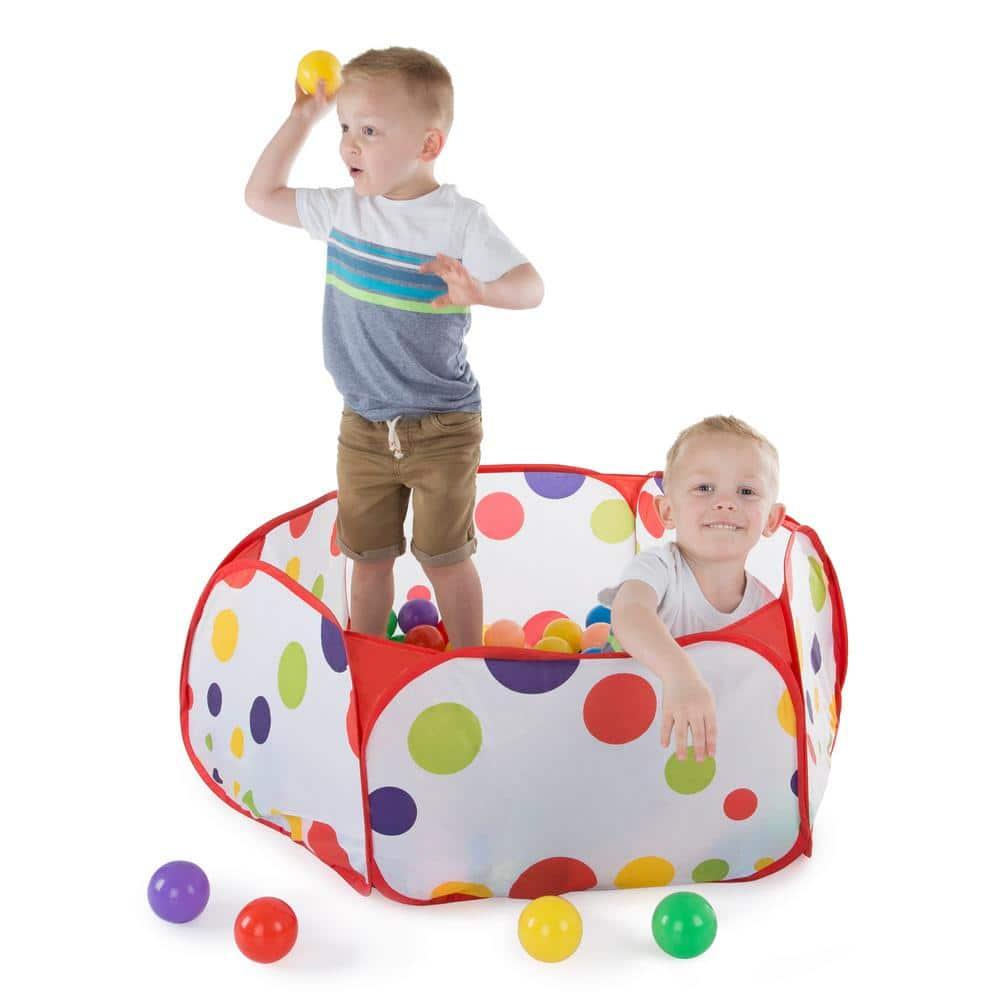 Colorful Six-Sided Pop-Up Ball Pit Tent with 200 Balls
