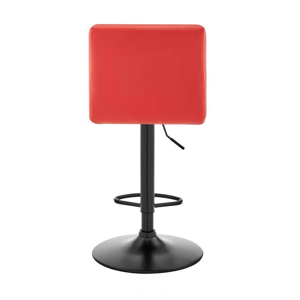 Duval Adjustable Barstool with Faux Leather and Metal Finish - Armen Living