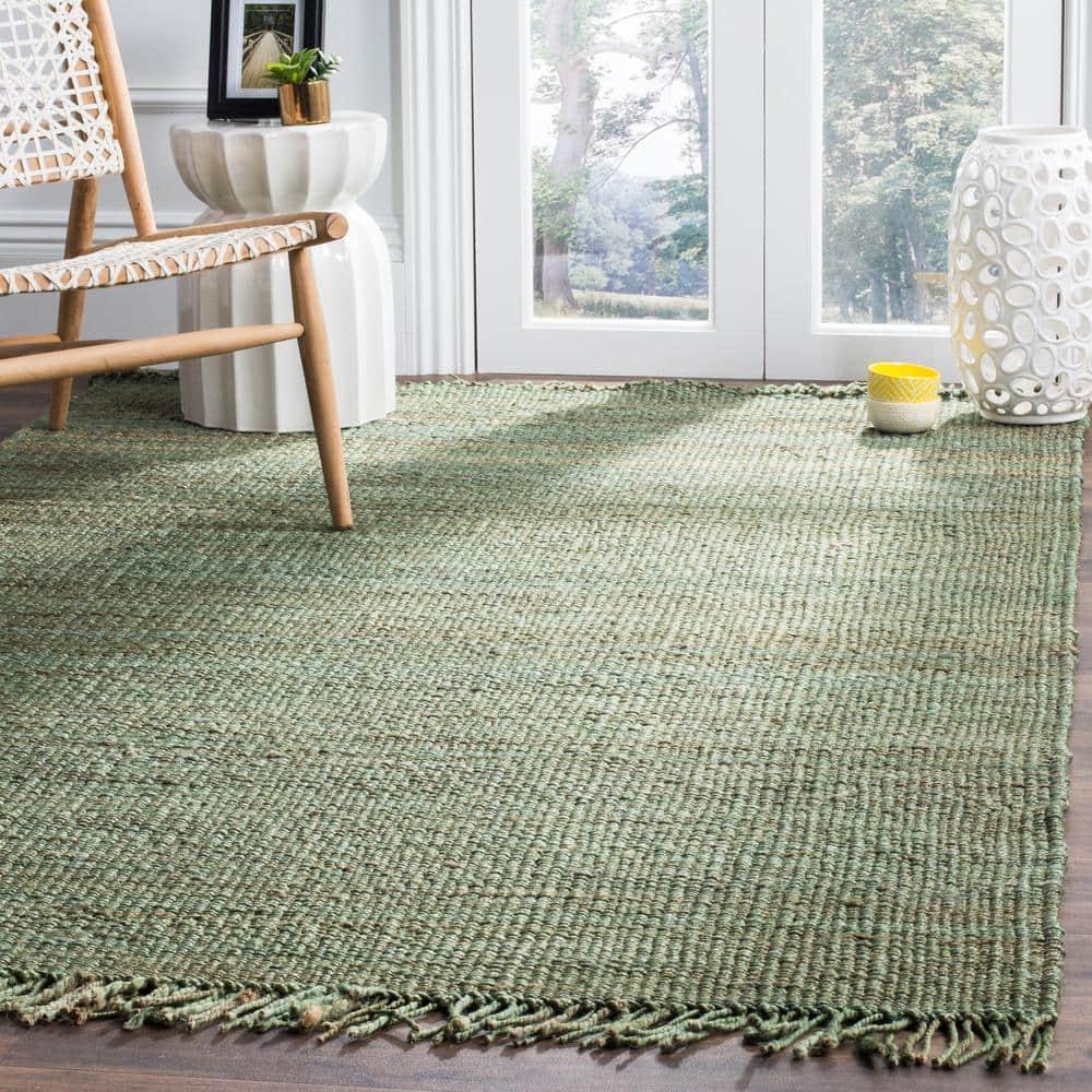 Natural Fiber NF368 Hand Woven Accent Rug - Green - 2'6"x4' - Safavieh.