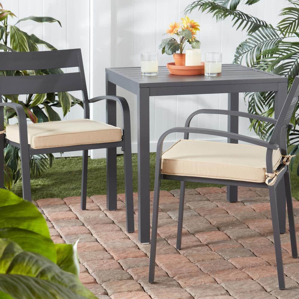 Greendale Home Fashions 18 x 18 in. Stone Square Outdoor Chair Pad (Set of 2)