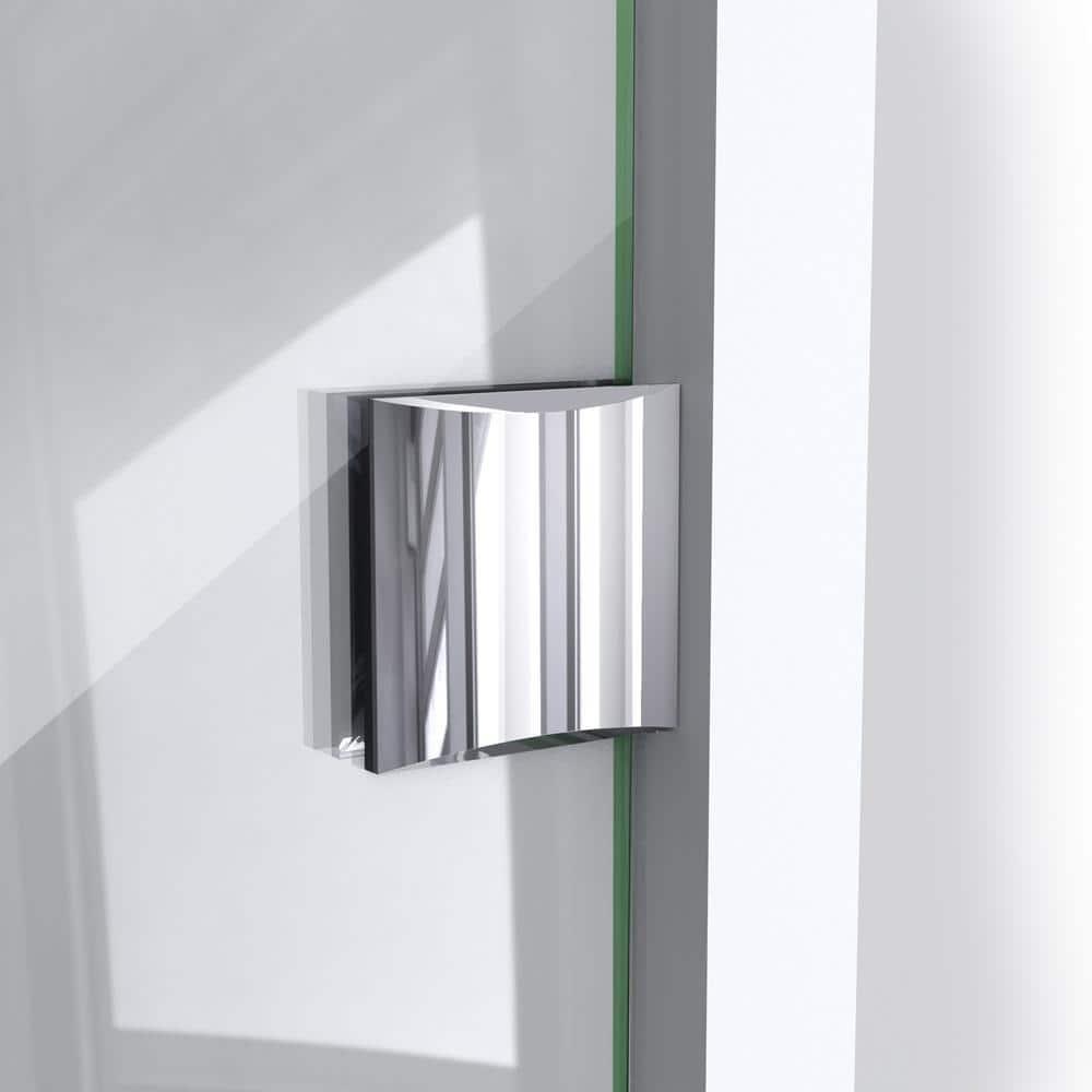 Luxurious Frameless Clear Glass Neo-Angle Shower Enclosure with Bronze Hardware
