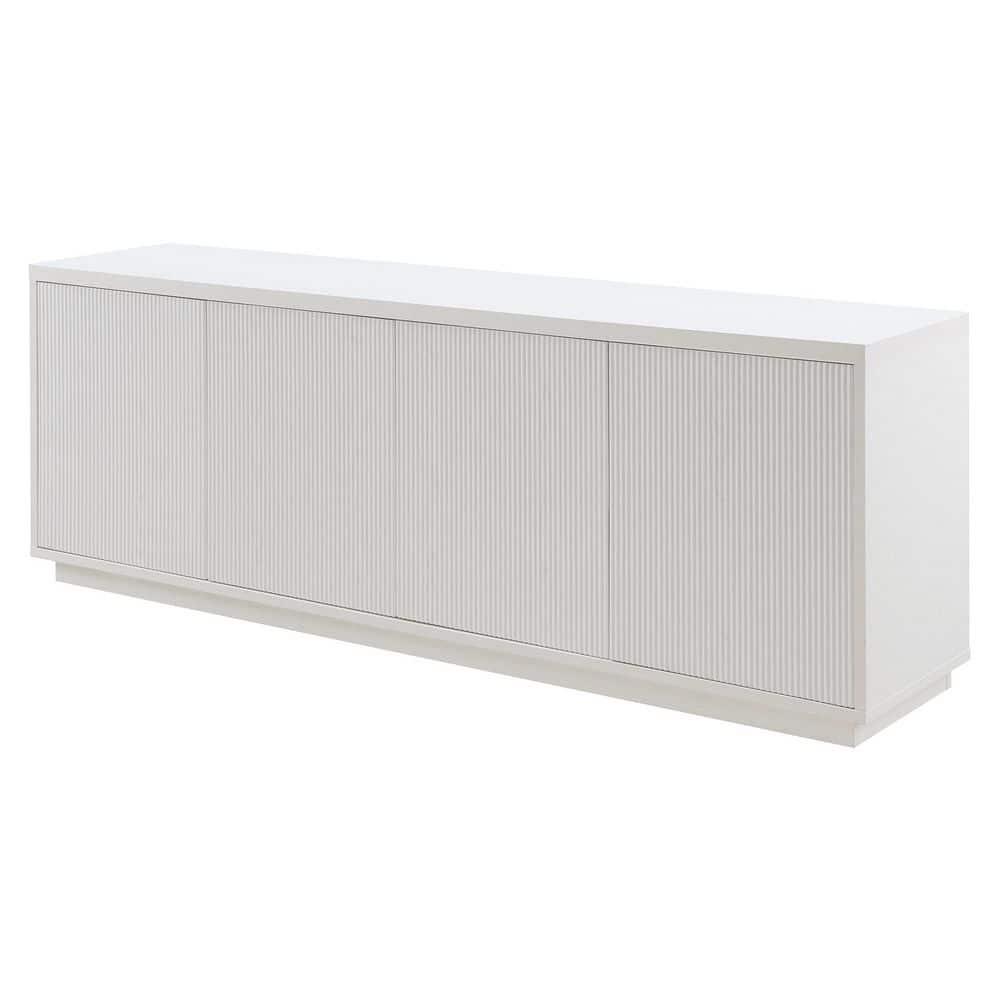 Evelyn&Zoe Hanson Rectangular TV Stand for TV's up to 75", White