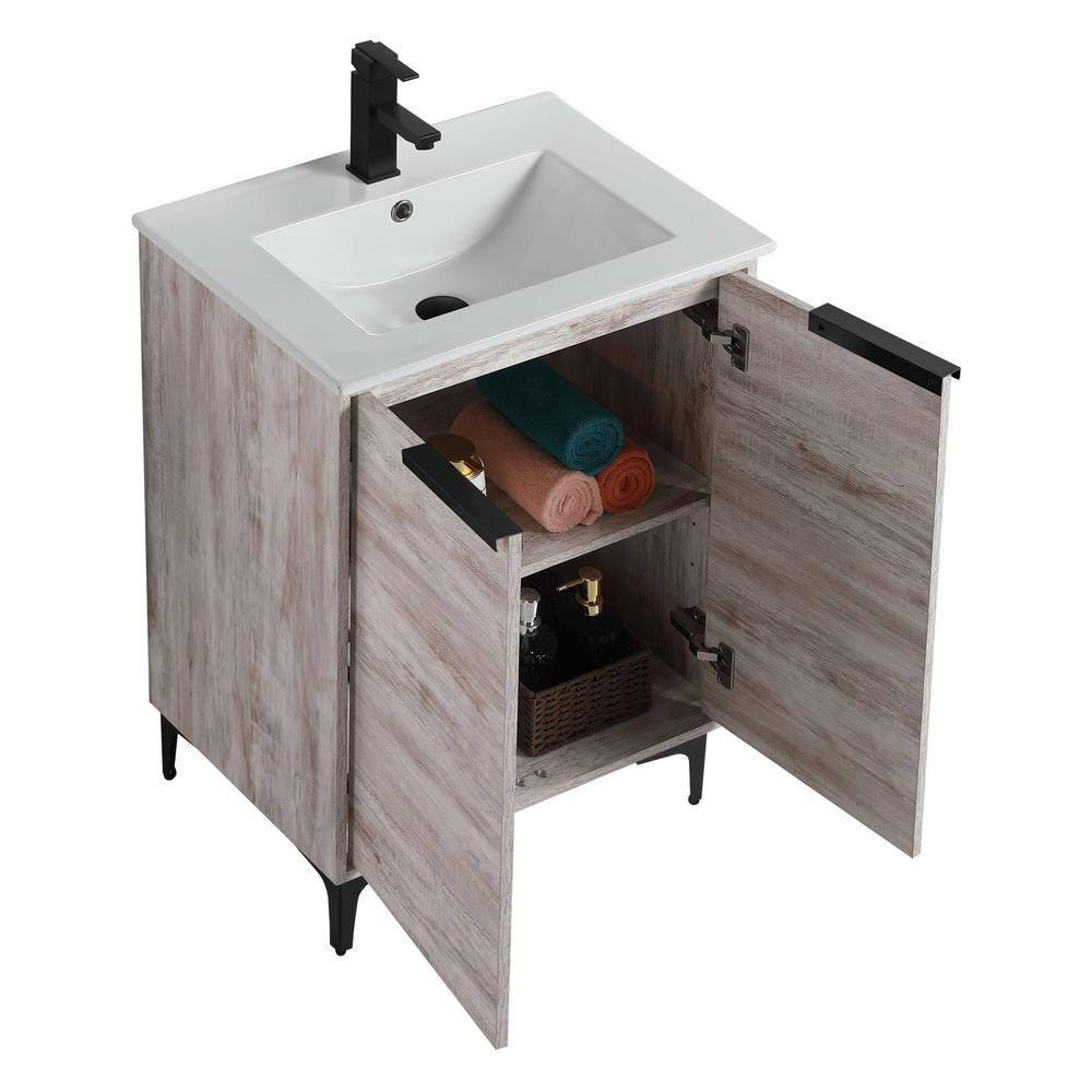 Fine Fixtures Wilmington 24 Inch Bathroom Vanity With Sink - Fully Assembled Bathroom Sink Cabinet, Bathroom Vanities, Wood Bathroom Vanity, Small Bathroom Sink Cabinet, 24 Bathroom Vanity With Sink