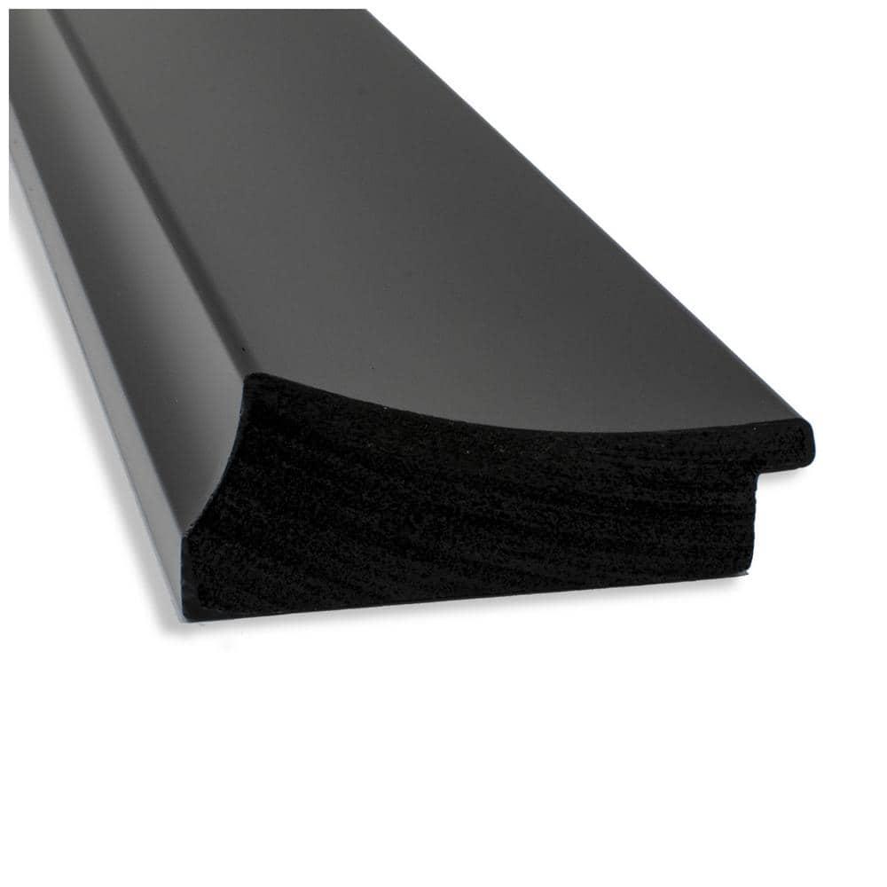 Amanti Art Beveled Bathroom Wall Mirror - Grand Black Narrow Frame Outer Size: 40 x 28 in