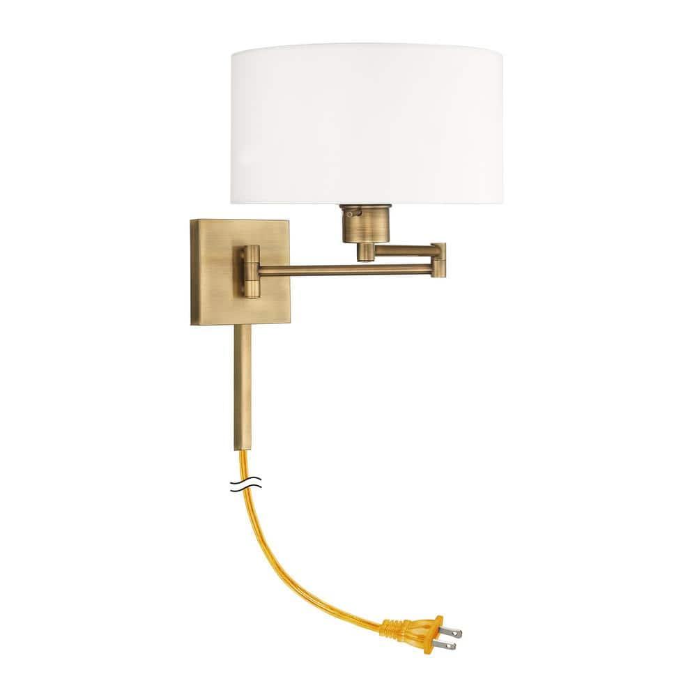 Livex Lighting 1 - Light Wall Light in  Antique Brass