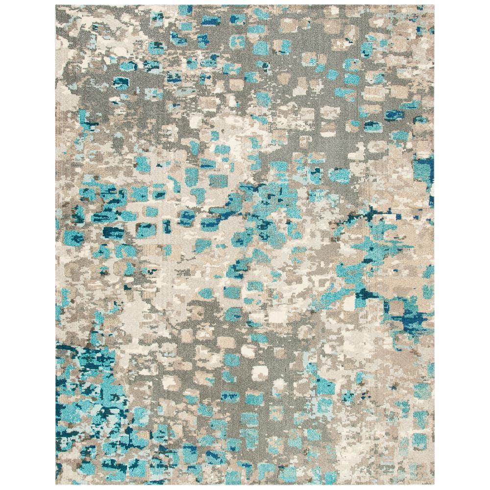 Madison MAD425 Power Loomed Indoor Area Rug - Grey/Blue - 10'x14' - Safavieh