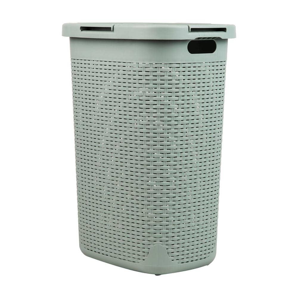Mind Reader Mind Reader 50L Slim Laundry Hamper, Clothes Basket, Lid, Plastic