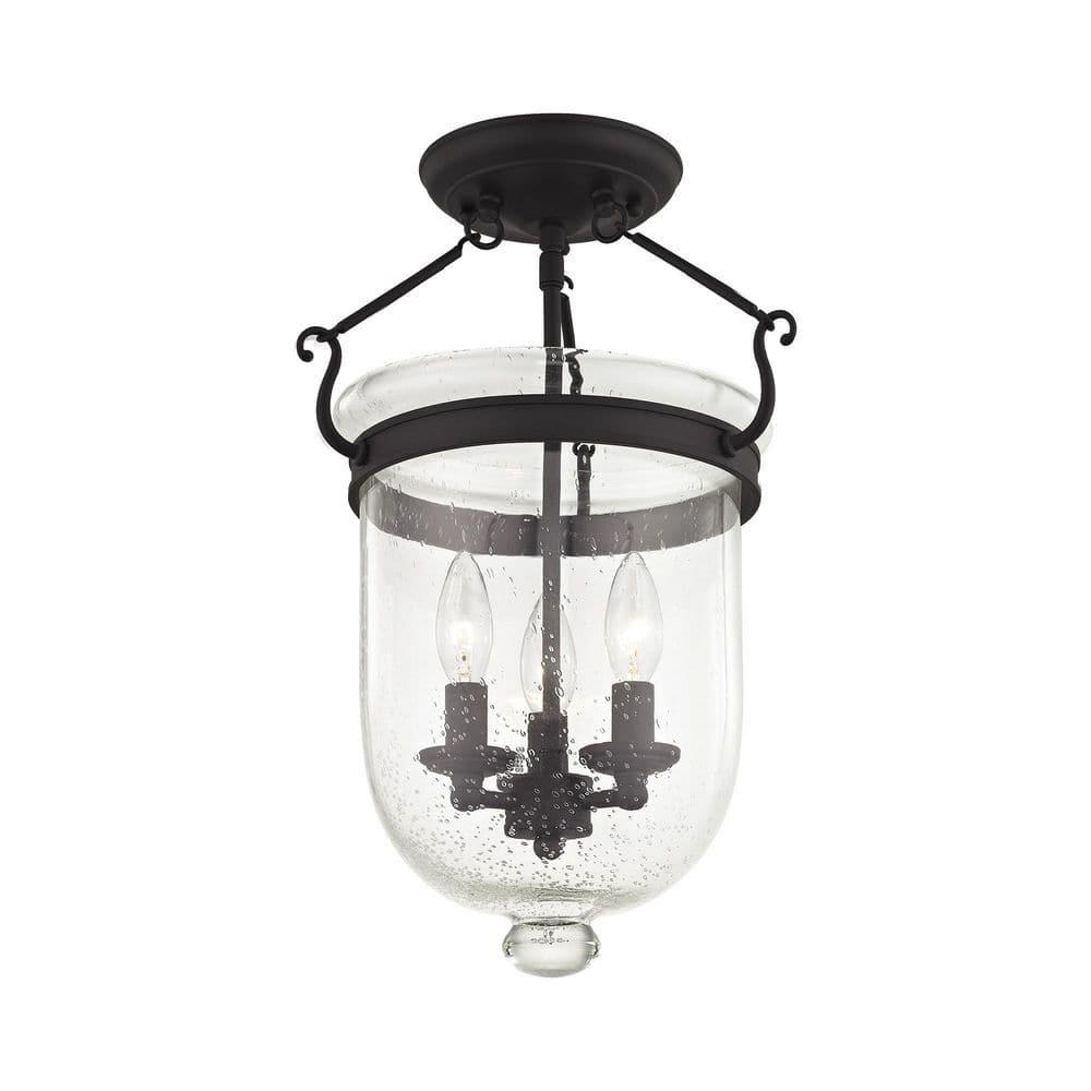 Glass Semi Flush Mount