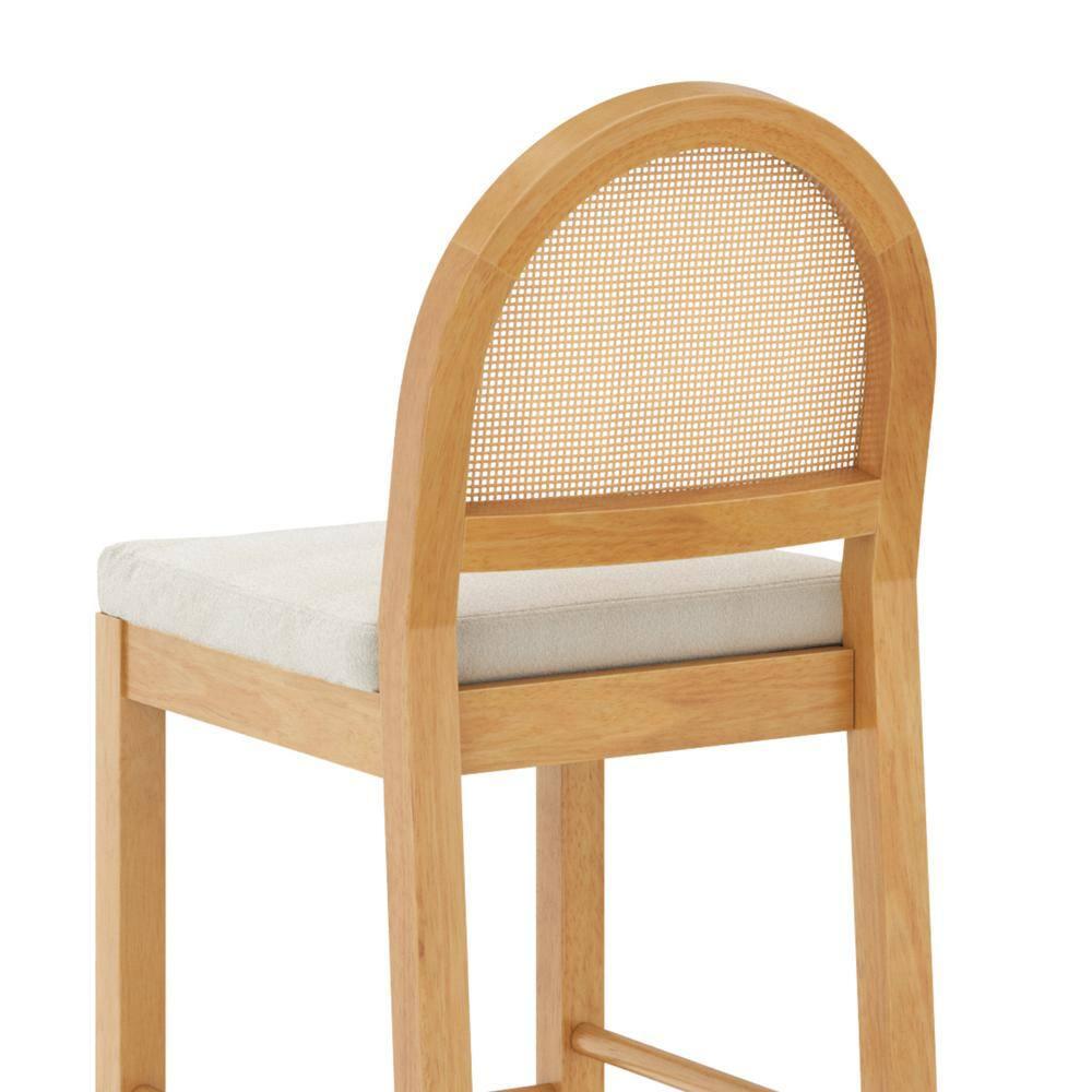 Nathan James Bailey Upholstered Counter Stool with Solid Wood Frame