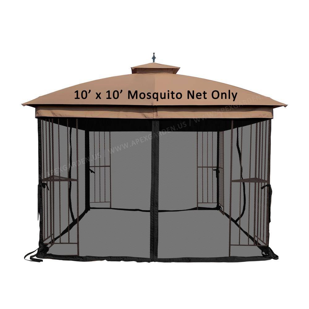 APEX GARDEN Universal 10 ft. x 10 ft. Gazebo Replacement Mosquito Netting