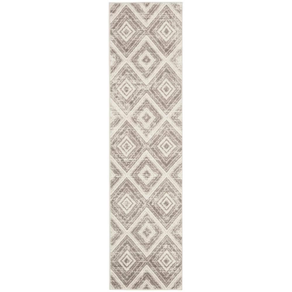 SAFAVIEH Skyler Collection SKY120K Grey / Ivory Rug