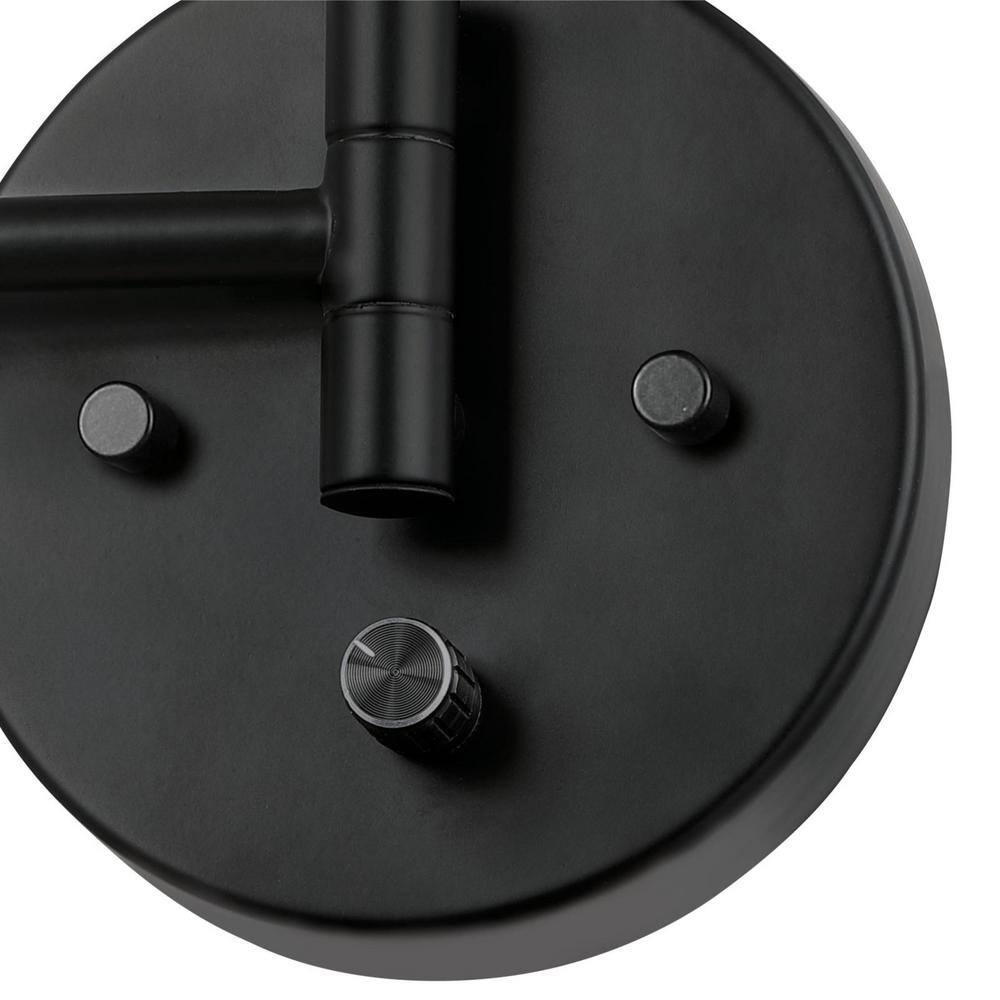 Westinghouse Lighting  Trocadero One Light Swing Arm Wall Fixture with On/Off Switch, Matte Black Finish - 1-Light