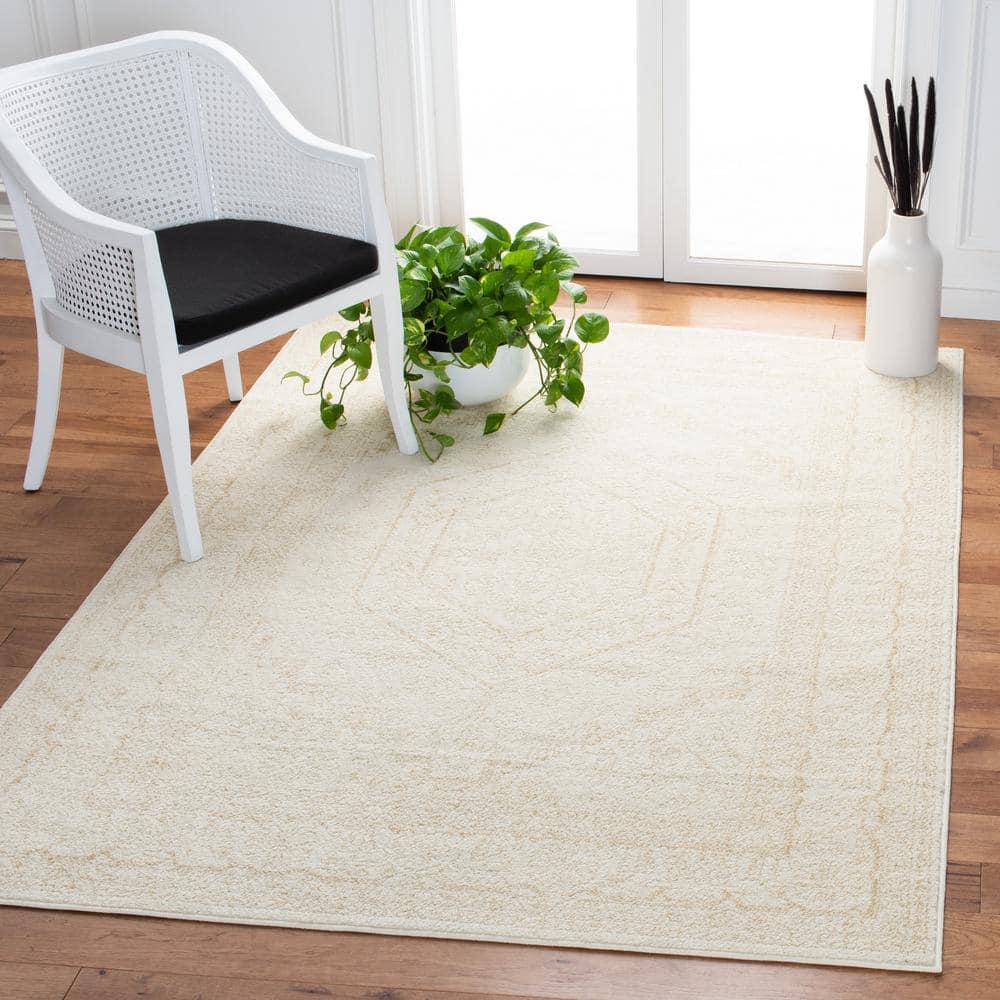 Adirondack ADR108 Power Loomed Area Rug - Ivory/Beige - 4'x4' - Safavieh.