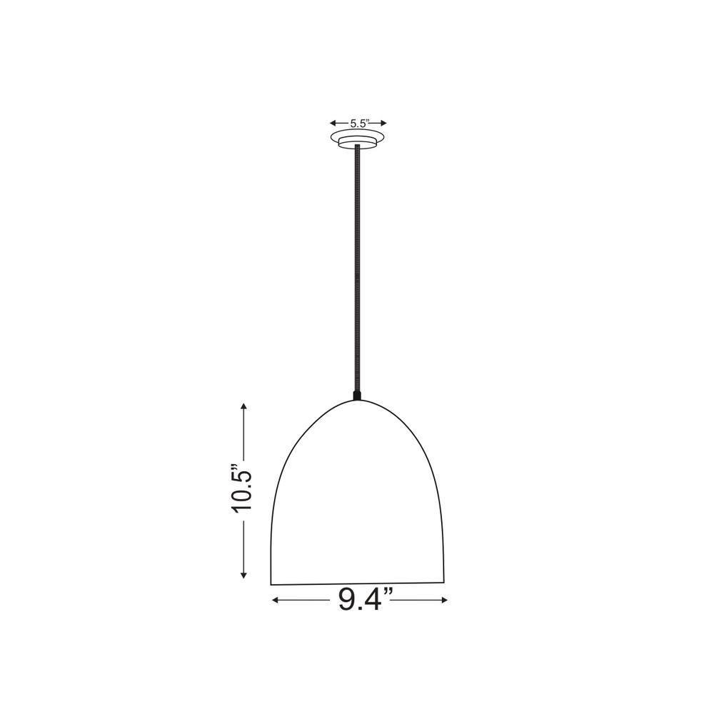 Z-Lite 6012P9-MIN 9.5 in. Z Studio Dome Pendant, Mint - 1 Light 60W Medium Bulb