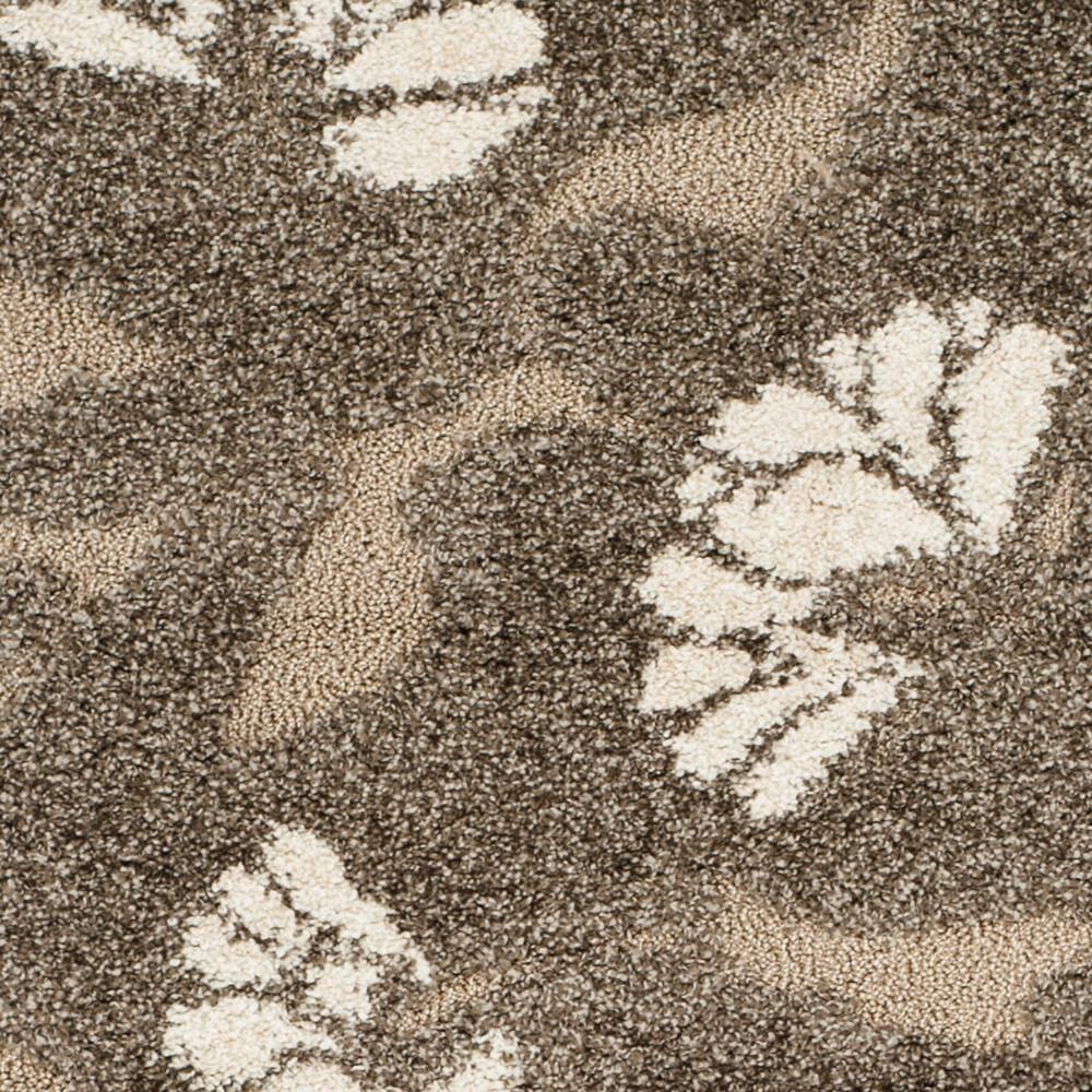Florida Shag SG459 Power Loomed Indoor Runner Rug - Smoke/Beige - 2'3"x8' - Safavieh