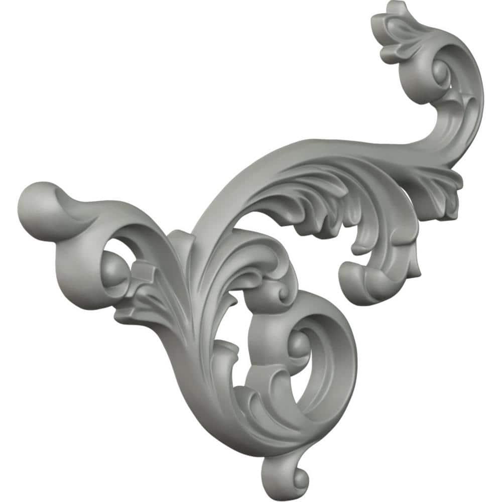 Ekena Millwork Edwards 19.625'' H x 15.75'' W x 1.375'' D Urethane Onlay Scroll