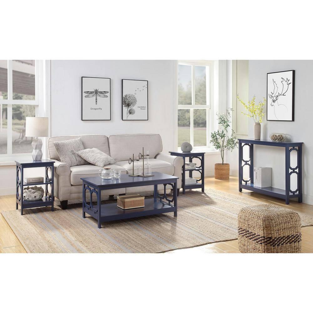 Omega End Table, Cobalt Blue