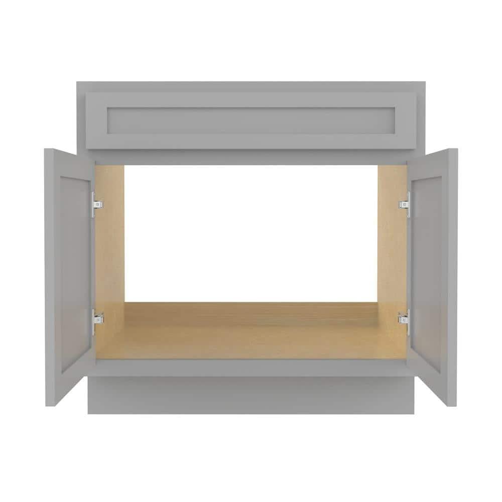 Vanity Art  Vanity Cabinet with Knockdown, Gray - 39 x 21 x 32.5 in.