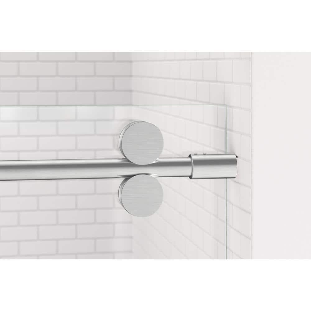 Vinesse 57" W x 76" H Single Sliding Frameless Shower Door