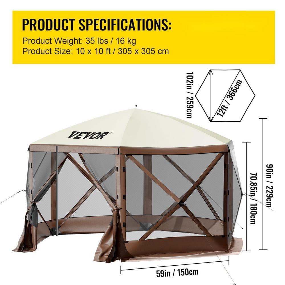 VEVOR Pop-up Camping Gazebo Screen Tent
