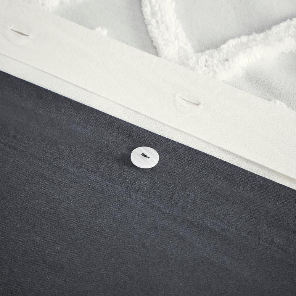 INK+IVY Mila Cotton Duvet Cover Set with Chenille Tufting