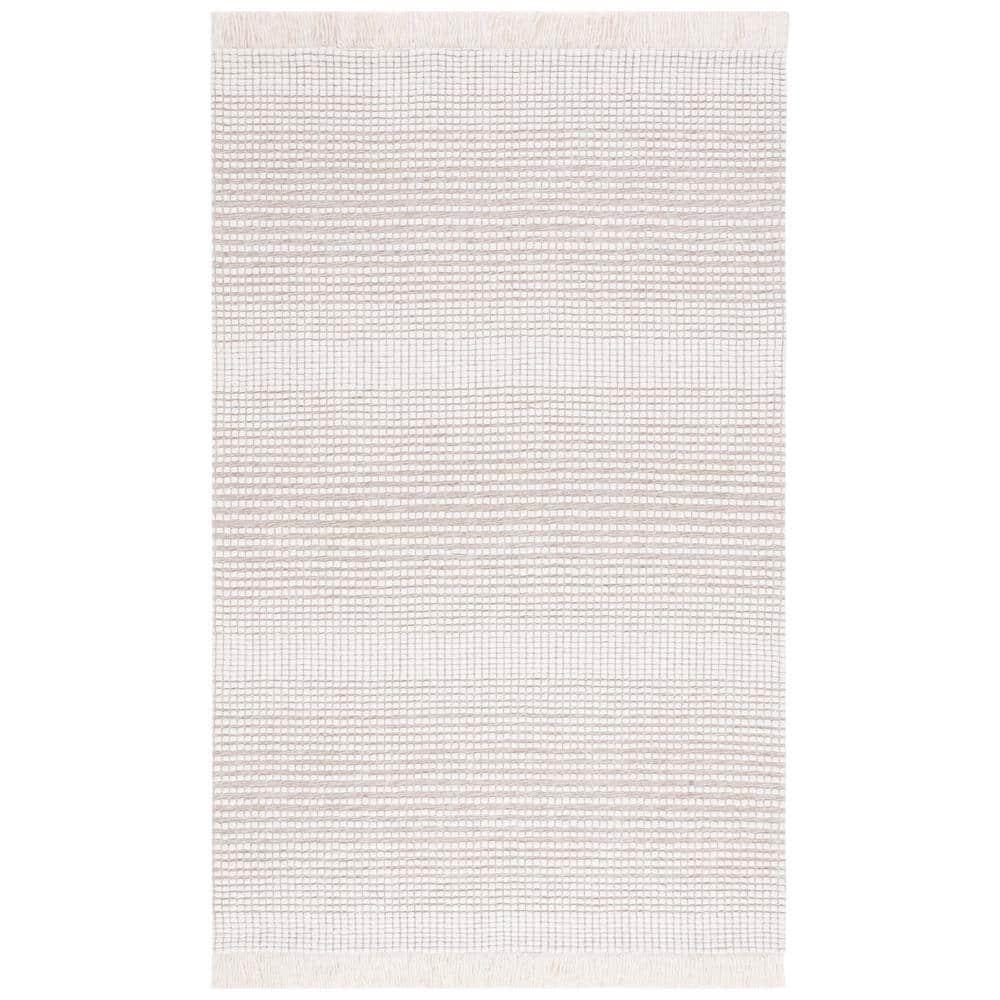 Marbella MRB208 Hand Woven Indoor Accent Rug - Ivory/Beige - 4'x6' - Safavieh