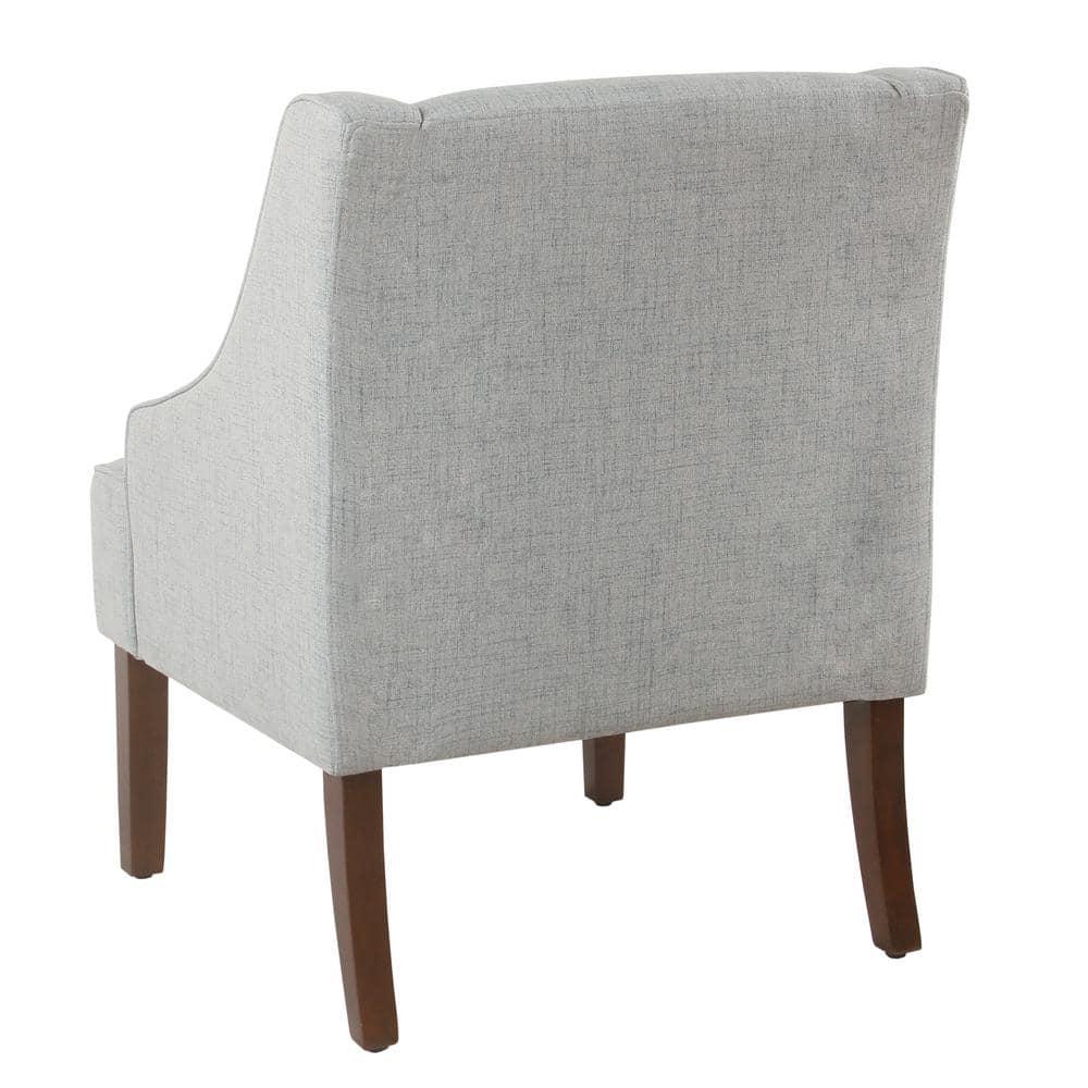 Classic Swoop Arm Accent Chair Light Blue - HomePop: Upholstered Polyester, Foam-Filled, Plywood Frame