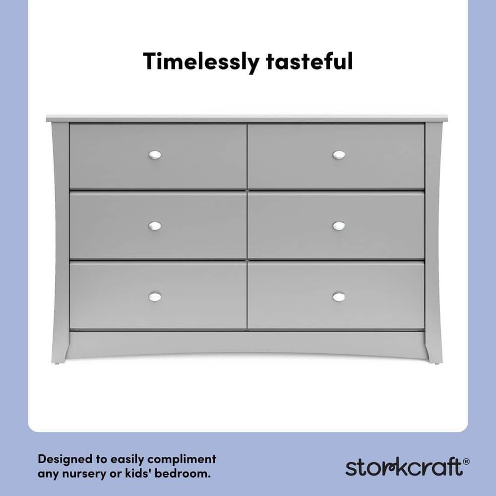 Crescent 6 Drawer Double Dresser