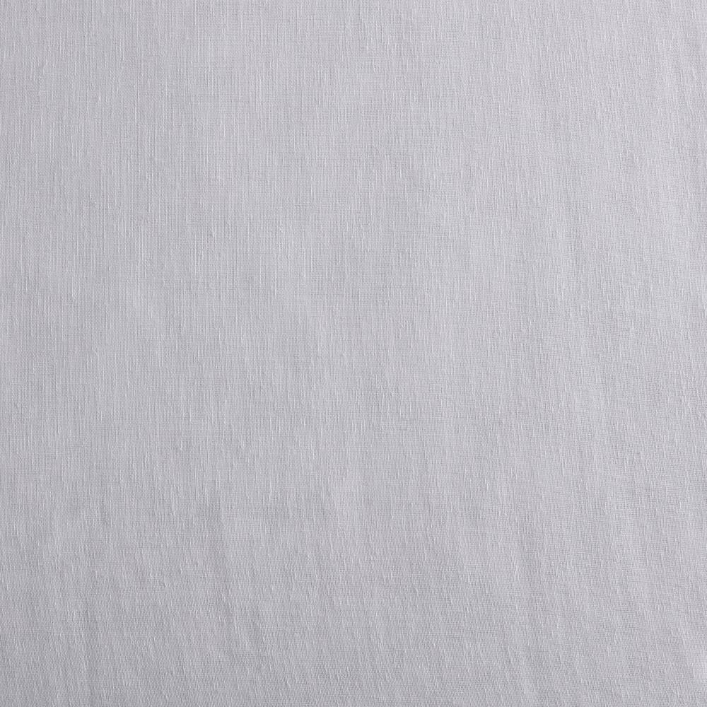 Aspen White Grommet Solid Faux Linen Sheer Curtain (1 Panel), Aspen White, 50W X 96L