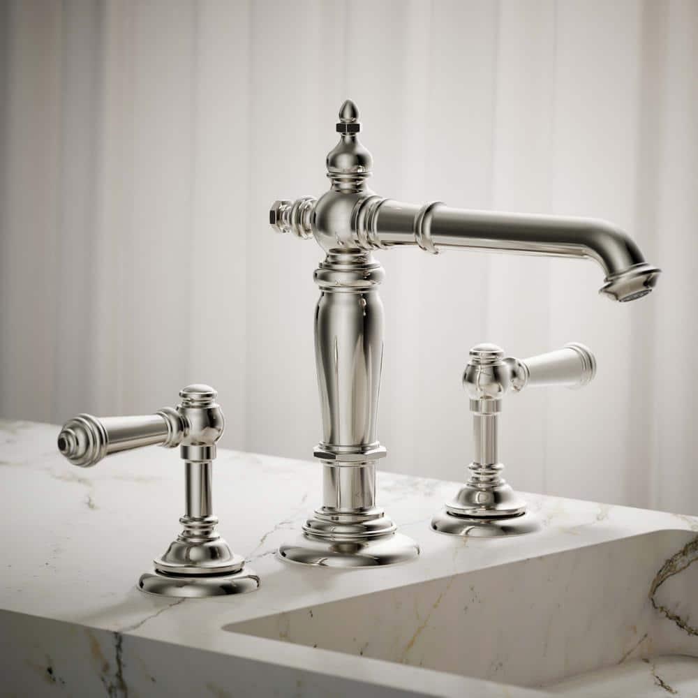 Artifacts® Widespread Bathroom Faucet with Drain Assembly