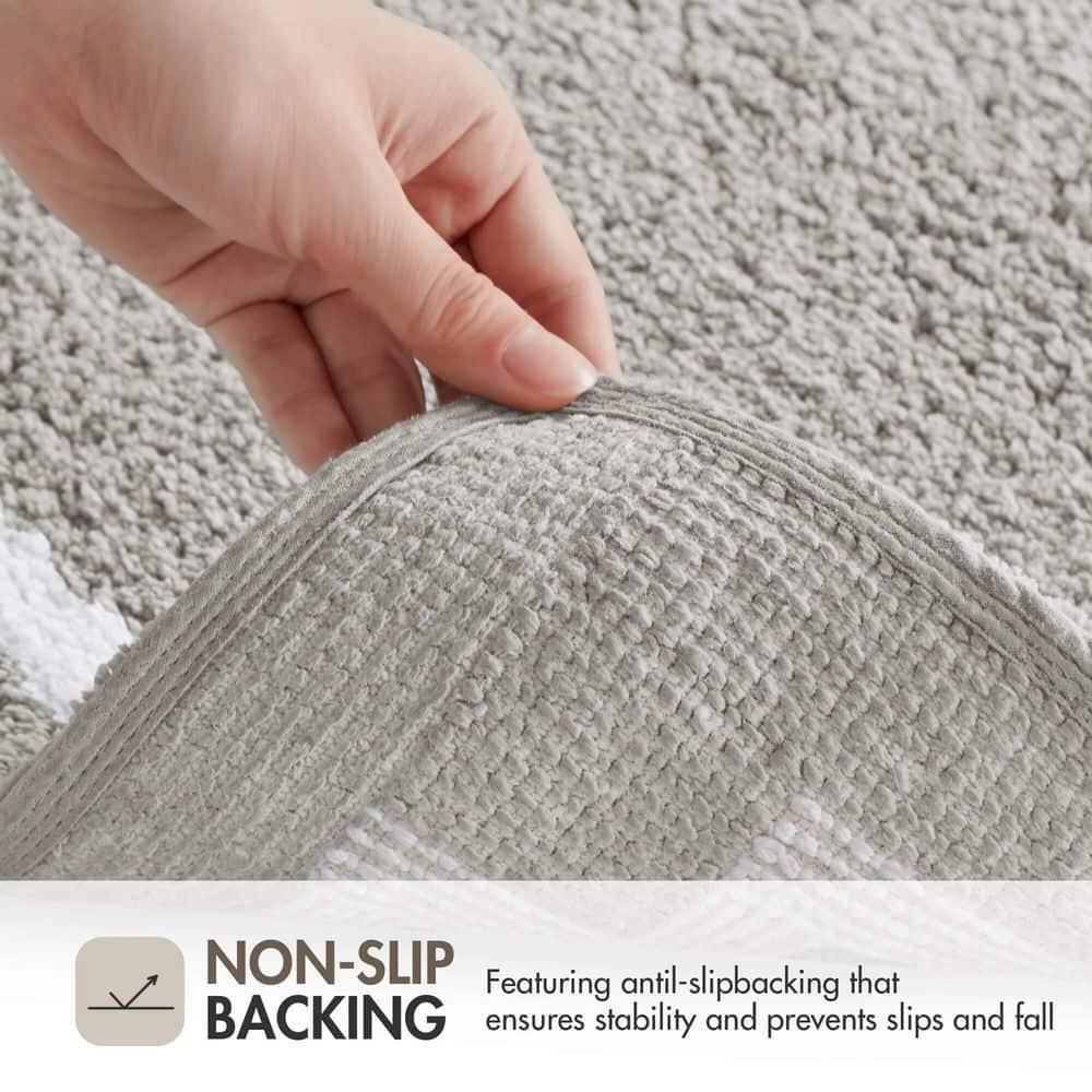 Madison Park 100% Cotton Tufted Bath Rug with Non-Slip Backing
