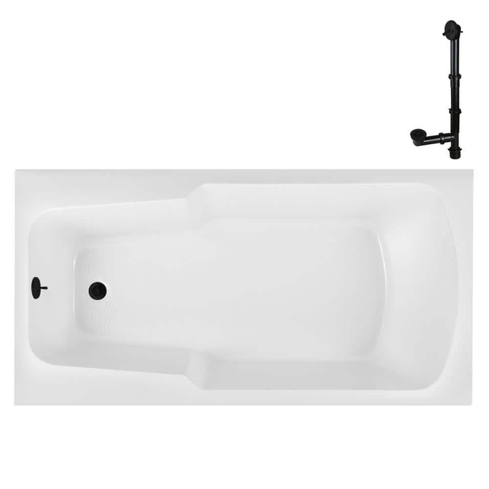 60'' x 32'' Acrylic Soaking Drop-In Bathtub, Drain Included