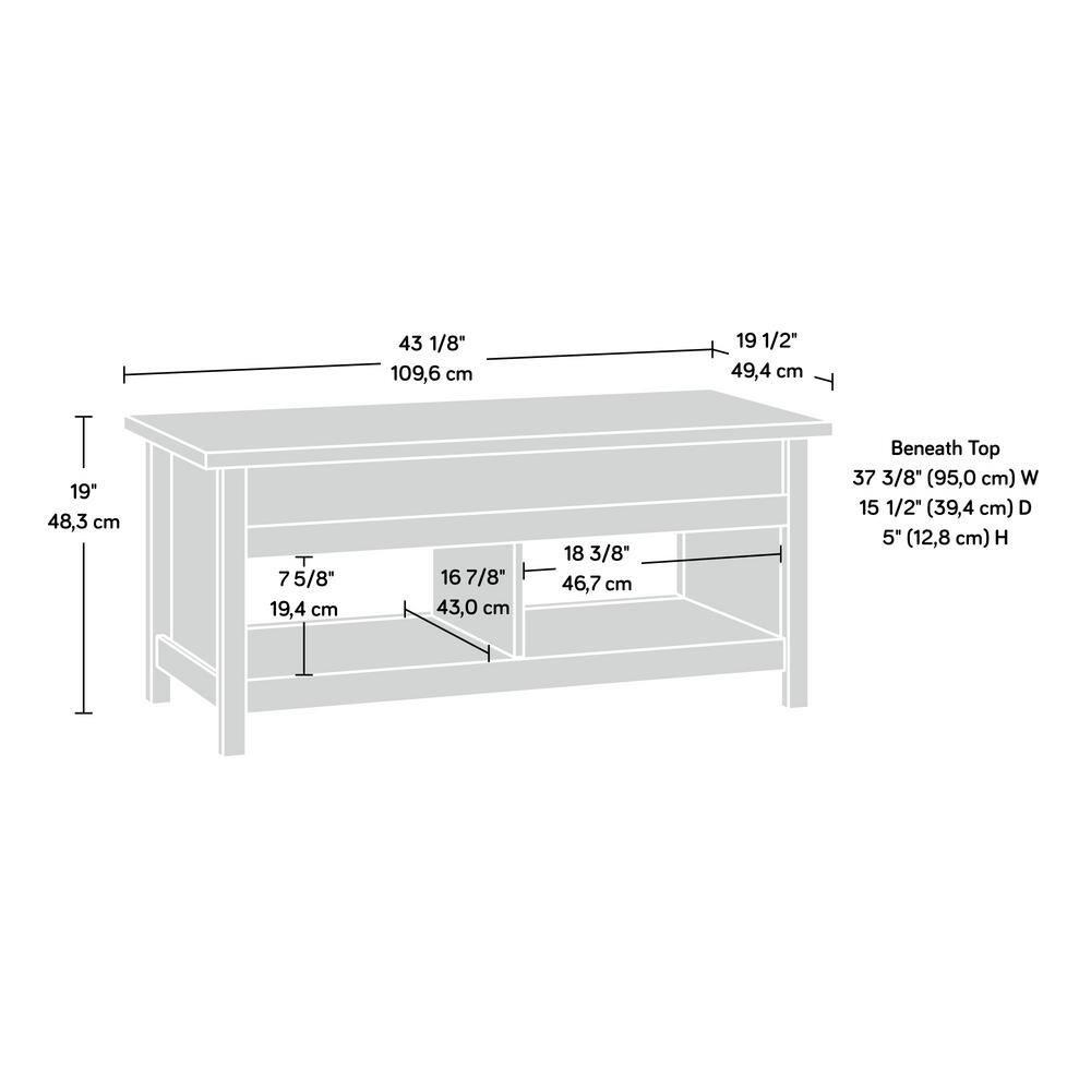 Sauder Cannery Bridge Coffee Table, Sindoori Mango Finish