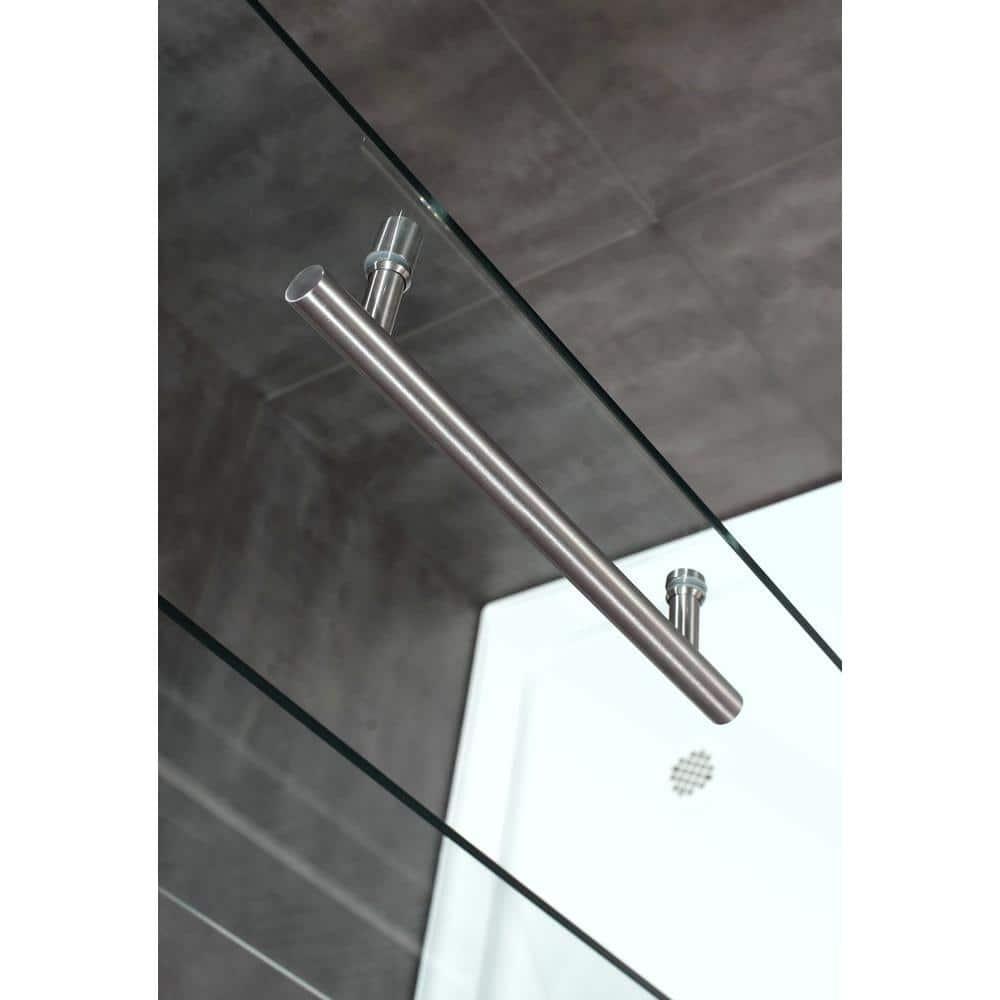 Aston Langham 48" W x 33.8125" D x 75" H Sliding Shower Enclosure with Fixed Panel Door SEN979-SS-48-10