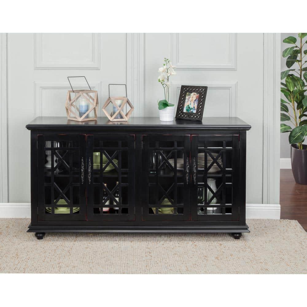 Cassandra 63" TV Stand Antique Black - Martin Svensson Home