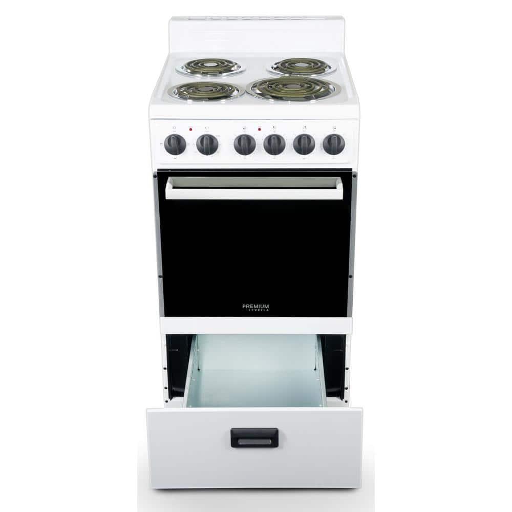 Premium Levella 20" 2.2 Cubic Feet Smart Electric Free Standing Range with 4 Burners