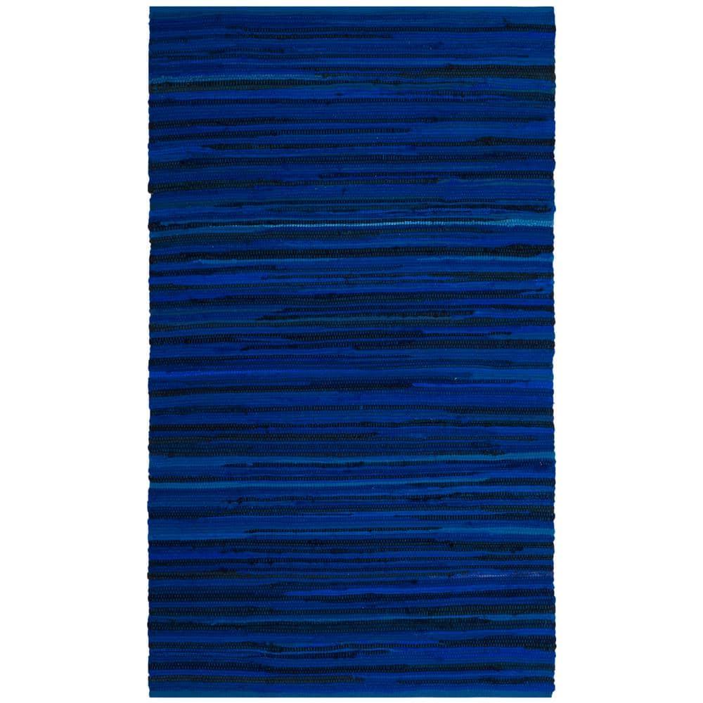 Rag Rug RAR130 Hand Woven Indoor Accent Rug - Blue/Multi - 2'x3' - Safavieh.