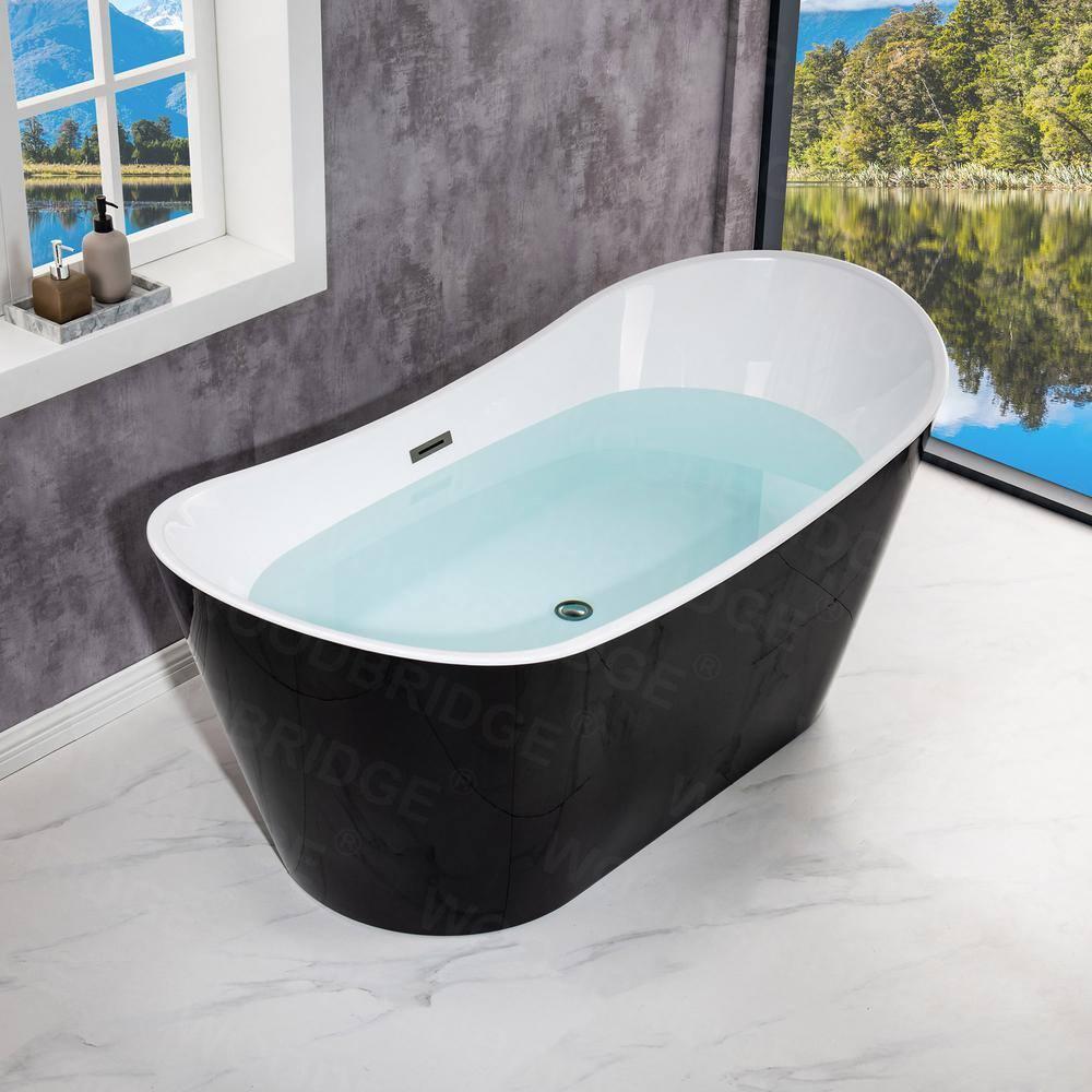 67'' x 31.5'' Freestanding Soaking Acrylic Bathtub